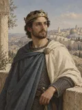Imagined painted portrait of Baldwin III.