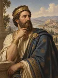 Imagined painted portrait of Croesus.